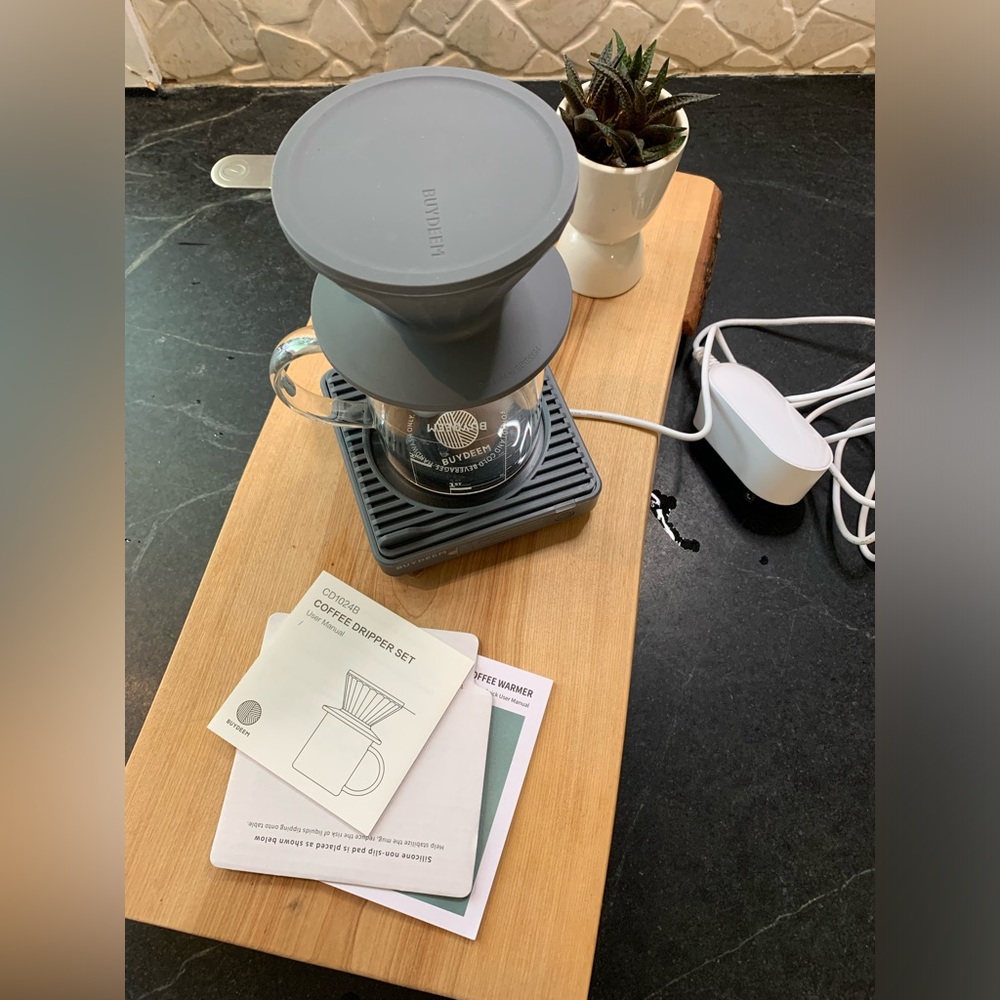 BUYDEEM | Pour Over Coffee Brewing Kit | Electric Coffee Warmer